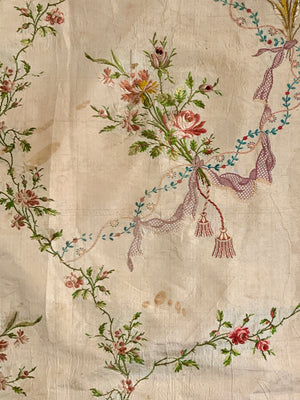 Spitalfields or Lyon antique brocade silk (170 x 58cm)
