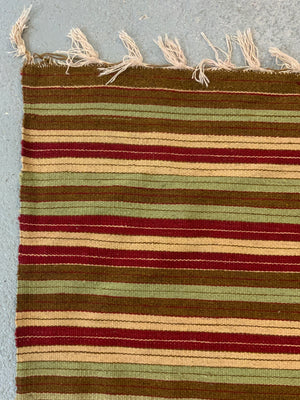 Turkish fine striped extra long kilim runner (979 x 70cm)