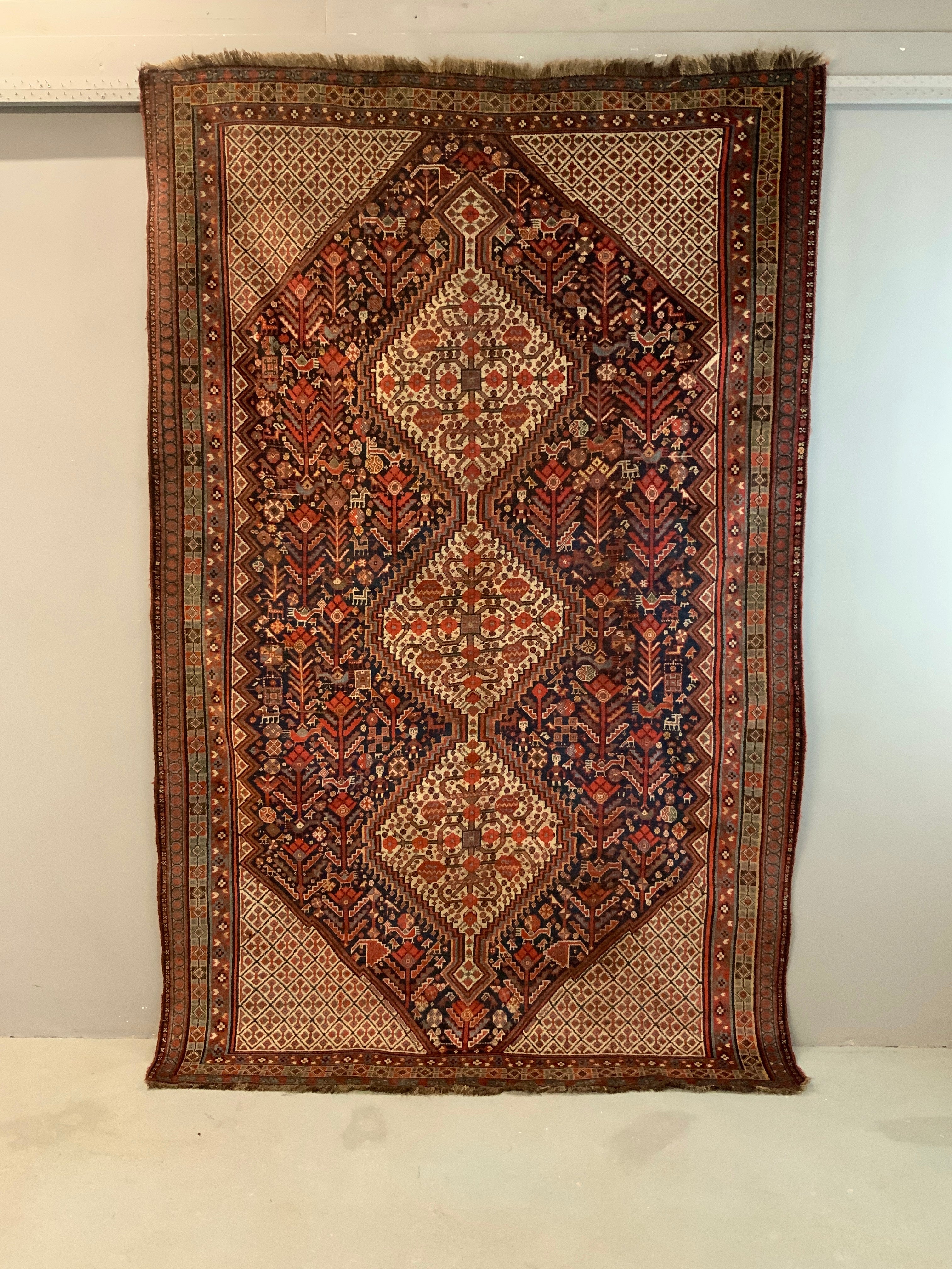 Khamseh antique small carpet (254 x 158cm) - Clive Rogers