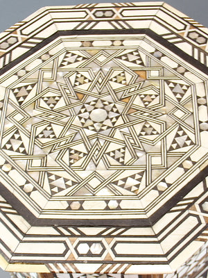 Cairo vintage octagonal table in MOP (58 x 44cm)