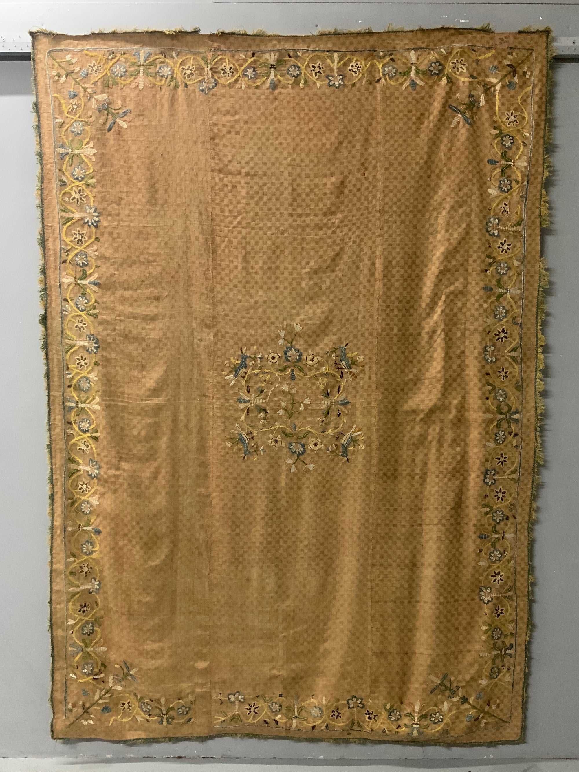 Portuguese or Salamanca embroidered bedcover (226 x 160cm)