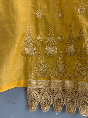 Gilt embroidered material for Khameez and Chunni [2]