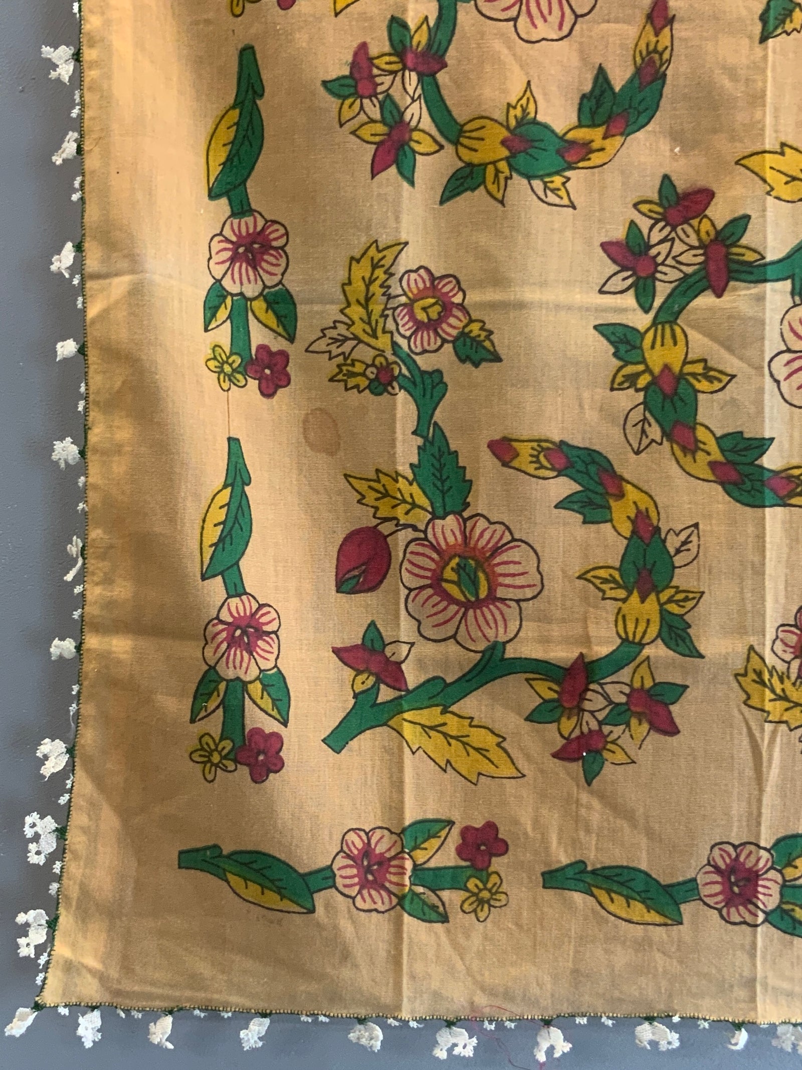 Turkish Tokat print with oya binding (75 x 74cm)