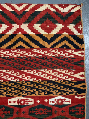 Uzbek vintage Flatweave (209 x 189cm)