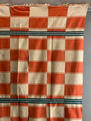 W. African Ivory Coast strip weave cotton mantle (220 x 148cm)