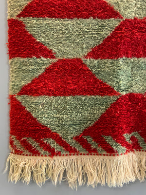 Turkish Obruk looped pile Çeki Tülü rug (152 x 121cm)