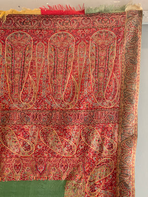 Antique Kashmir Jamawar shawl (283 x 132cm)