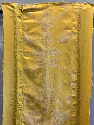 Yellow satin silk with arrows (155 x 70cm)