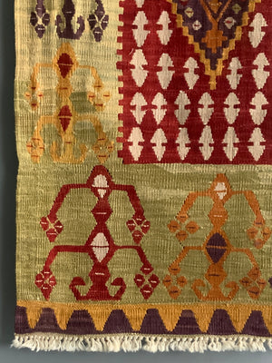 Turkish Konya natural dye kilim short runner (177 x 70cm) *new