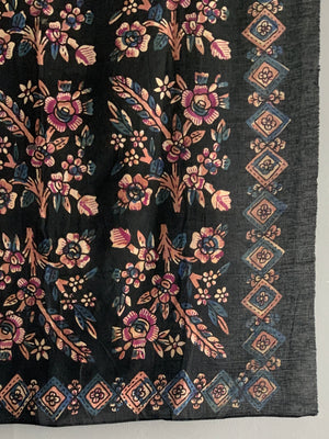 Turkish vintage Tokat Kandili type wood block pink printed cotton (96 x 94cm)