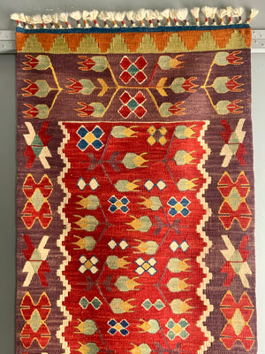 Turkish natural dye kilim short runner (206 x 65cm) *new