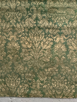 Italian style brocade on green (117 x 52)