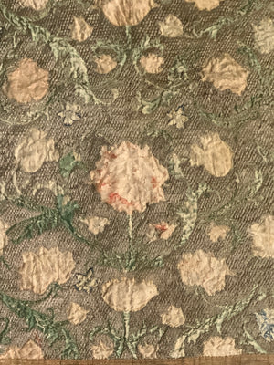 Continental antique gilt embroidered brocade (170 x 92cm)