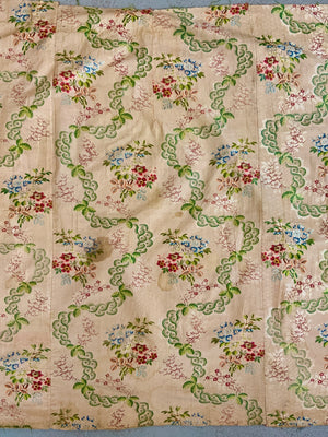 French Lyon antique brocade silk (201 x 102cm)