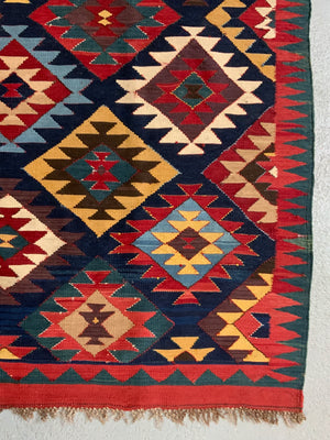 Azerbaijan antique fine 'Shirvan' palas kilim (351 x 150cm)