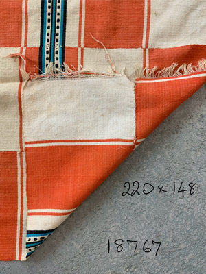 W. African Ivory Coast strip weave cotton mantle (220 x 148cm)