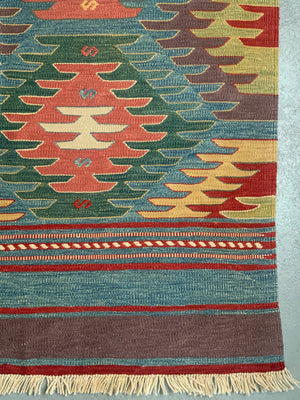 Turkish Konya kilm carpet with Afyon design (355 x 264cm) *new