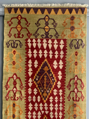 Turkish Konya natural dye kilim short runner (177 x 70cm) *new