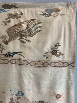 Japanese Edo period antique kesi silk tapestry (205 x 136cm)