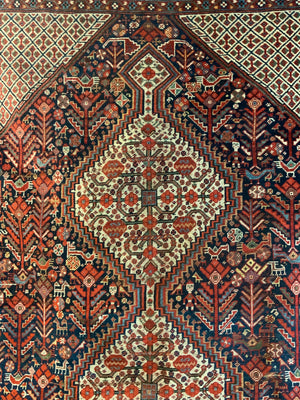 Khamseh antique small carpet (254 x 158cm)