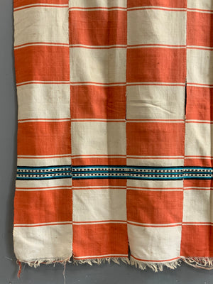 W. African Ivory Coast strip weave cotton mantle (220 x 148cm)