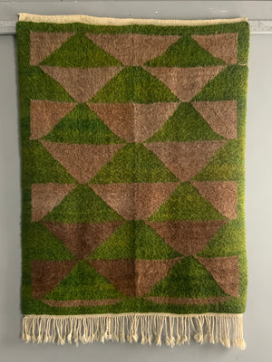 Turkish Obruk looped pile vintage Çeki Tülü rug (145 x 112cm)