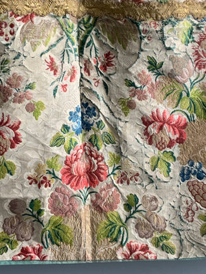 French antique silk brocade (173 x 103cm)