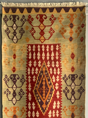 Turkish Konya natural dye kilim short runner (201 x 73cm) *new