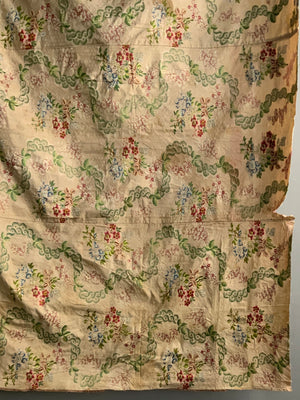 French Lyon antique brocade silk (201 x 102cm)