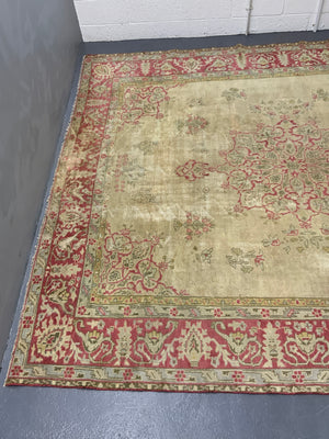 Indian antique pale colour carpet (306 x 292cm)