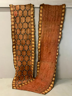 Congo Showa long rafia panel with cowries (587 x 78cm)