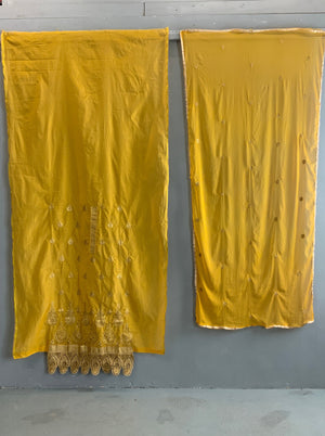 Gilt embroidered material for Khameez and Chunni [2]