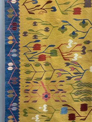 Turkish kilim tapestry carpet with Sarcoy design (220 x 164cm) *new