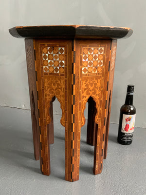 Damascus table converted to a sewing work box (53 x 41cm)