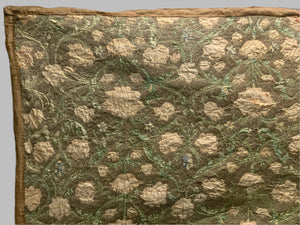 Continental antique gilt embroidered brocade (170 x 92cm)