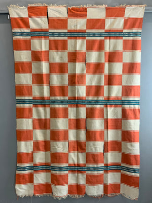 W. African Ivory Coast strip weave cotton mantle (220 x 148cm)