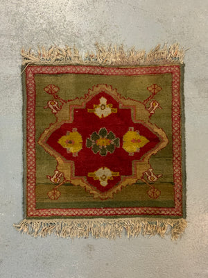 Indian 'Amritsar' antique small mat (67 x 69cm)