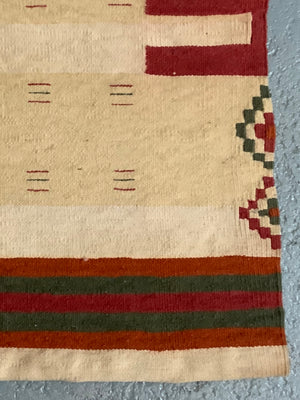 Algerian vintage wool and cotton flatweave (262 x 116cm)