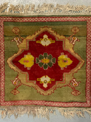 Indian 'Amritsar' antique small mat (67 x 69cm)