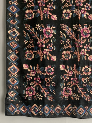 Turkish vintage Tokat Kandili type wood block pink printed cotton (96 x 94cm)