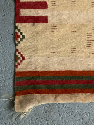 Algerian vintage wool and cotton flatweave (262 x 116cm)