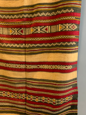 Tunisian Berber brocaded flatweave (235 x 109cm)