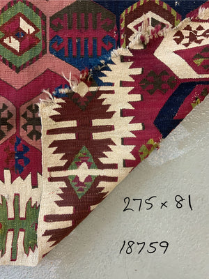 Anatolian kilim fragment (275 x 81cm)