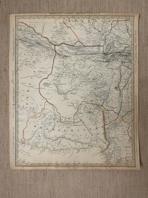 Map of Bokhara, Cabool & Beloochistan 1838 (41 x 34cm)