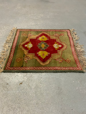 Indian 'Amritsar' antique small mat (67 x 69cm)