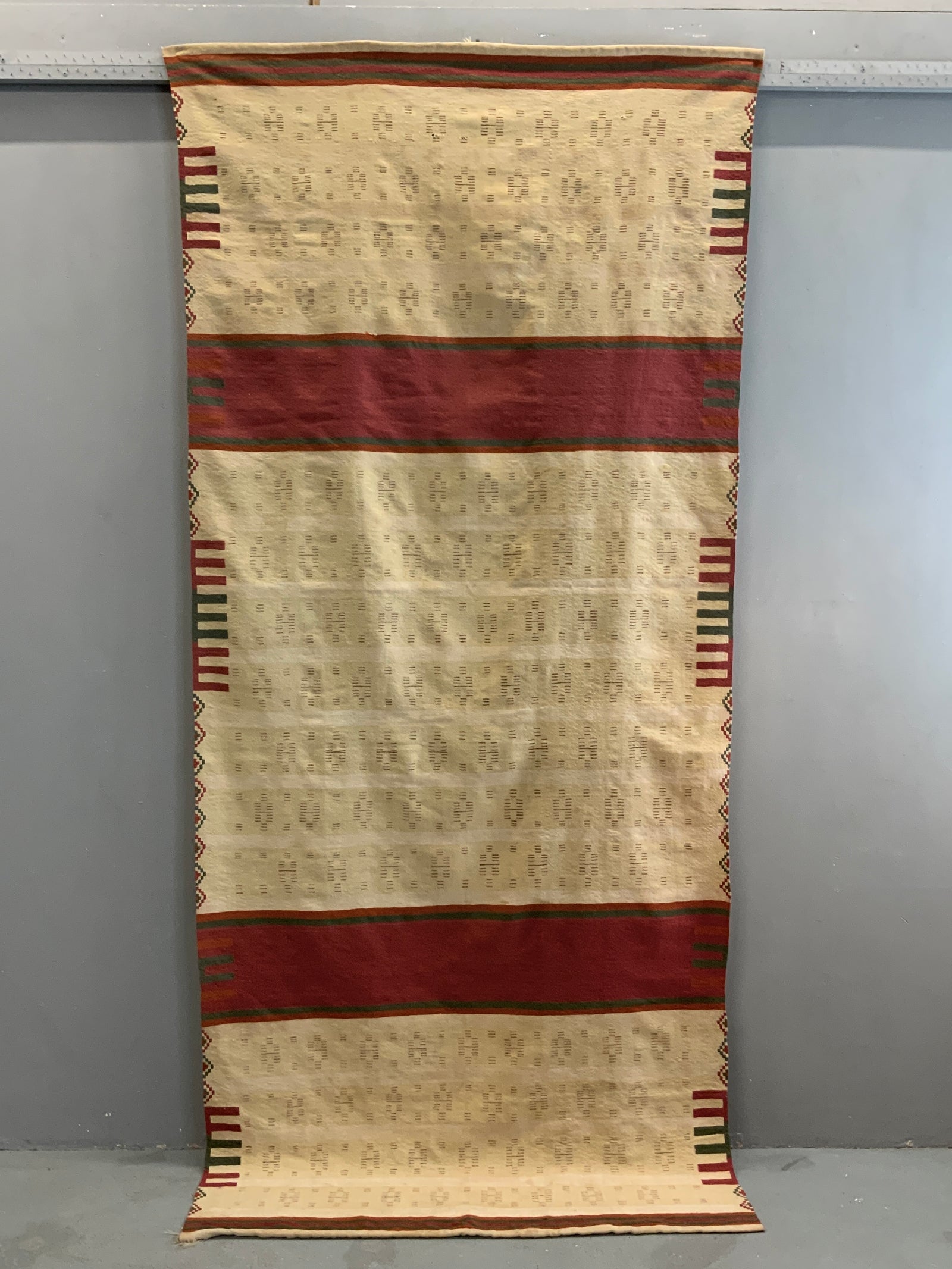 Algerian vintage wool and cotton flatweave (262 x 116cm)