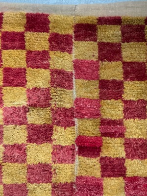 Turkish Obruk looped pile vintage Çeki Tülü rug (134 x 102cm)