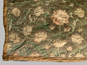 Continental antique gilt embroidered brocade (170 x 92cm)