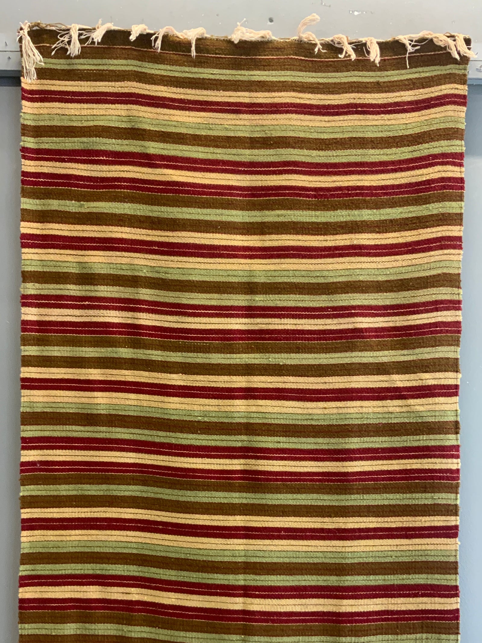 Turkish fine striped extra long kilim runner (979 x 70cm)