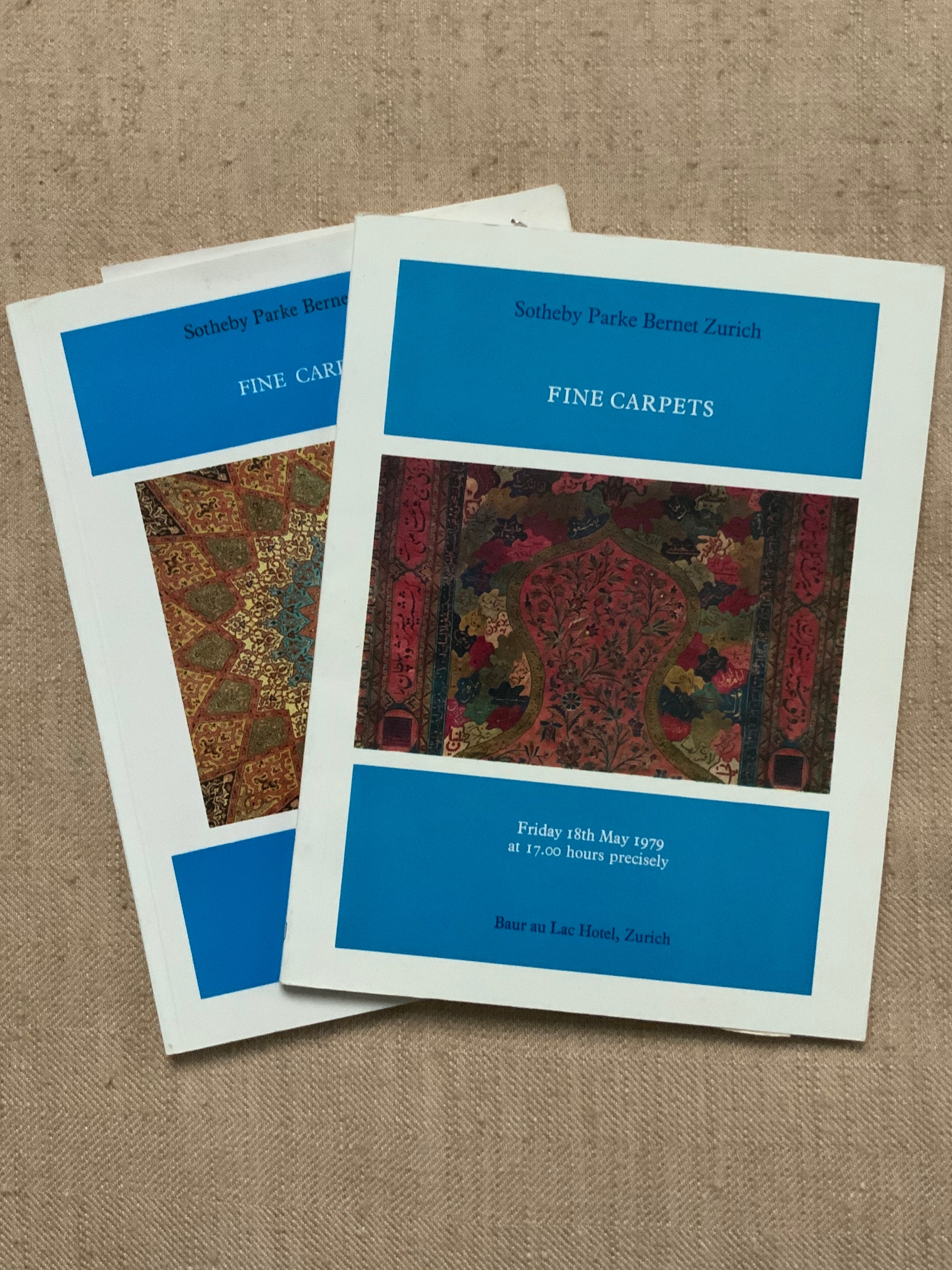 2 x Sotheby's Zurich carpet auction catalogues 1979